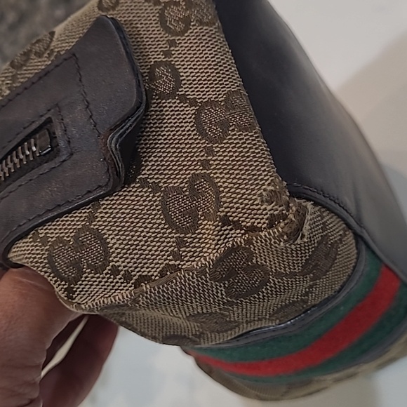 GUCCI**SHERRY LINE**EXTRA WIDE STRIPE** MAKE UP BAG - Picture 10 of 17